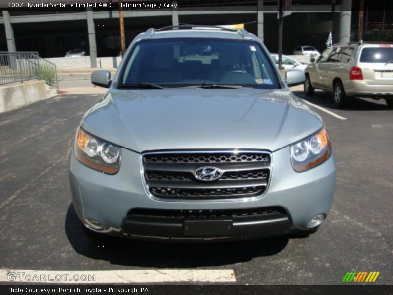 Platinum Sage / Gray 2007 Hyundai Santa Fe Limited 4WD