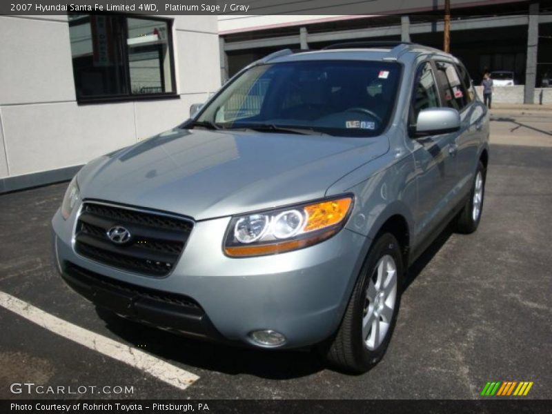 Platinum Sage / Gray 2007 Hyundai Santa Fe Limited 4WD