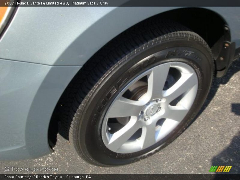 Platinum Sage / Gray 2007 Hyundai Santa Fe Limited 4WD