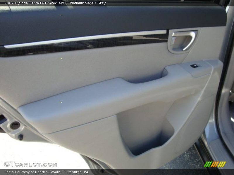 Platinum Sage / Gray 2007 Hyundai Santa Fe Limited 4WD