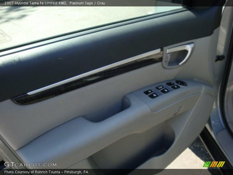 Platinum Sage / Gray 2007 Hyundai Santa Fe Limited 4WD