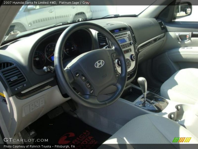 Platinum Sage / Gray 2007 Hyundai Santa Fe Limited 4WD