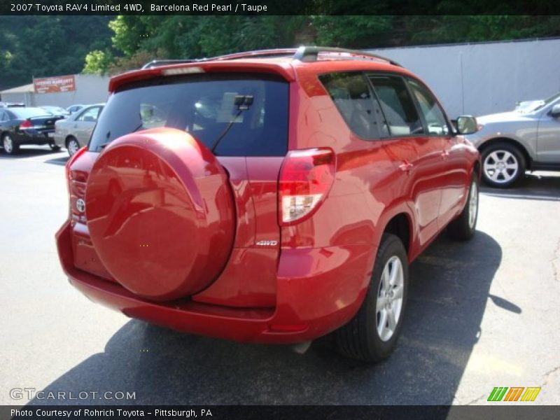 Barcelona Red Pearl / Taupe 2007 Toyota RAV4 Limited 4WD