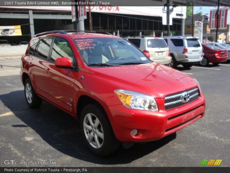 Barcelona Red Pearl / Taupe 2007 Toyota RAV4 Limited 4WD