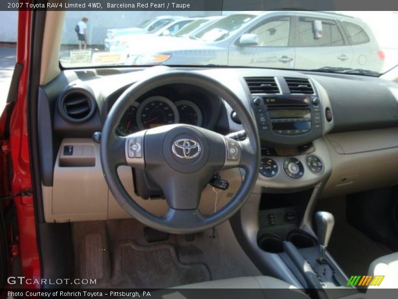 Barcelona Red Pearl / Taupe 2007 Toyota RAV4 Limited 4WD