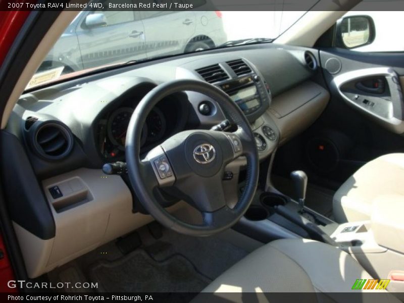 Barcelona Red Pearl / Taupe 2007 Toyota RAV4 Limited 4WD