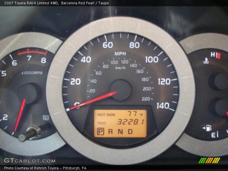 Barcelona Red Pearl / Taupe 2007 Toyota RAV4 Limited 4WD