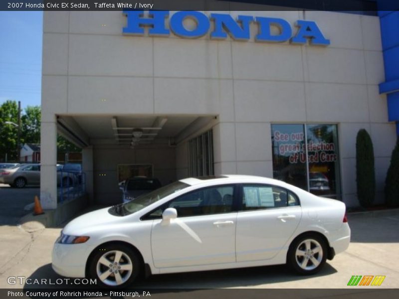 Taffeta White / Ivory 2007 Honda Civic EX Sedan