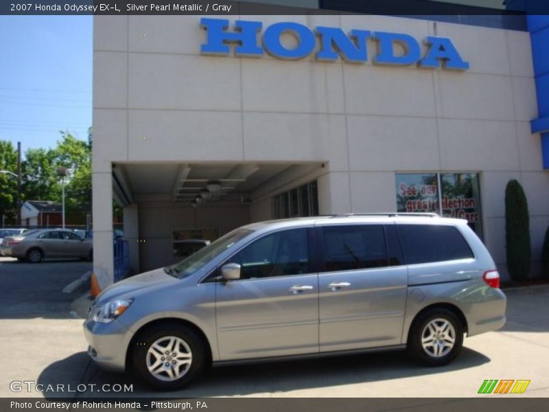 Silver Pearl Metallic / Gray 2007 Honda Odyssey EX-L