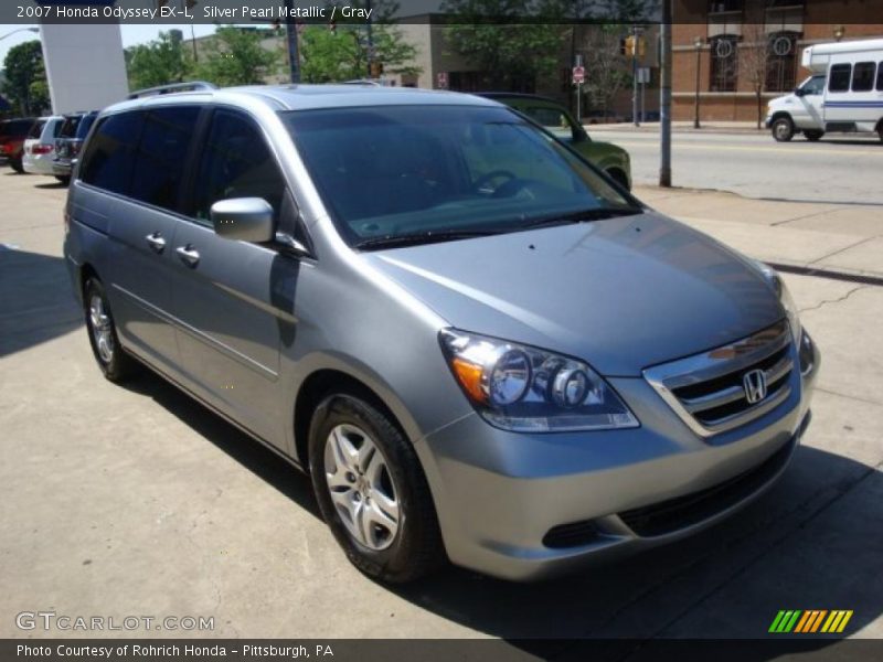 Silver Pearl Metallic / Gray 2007 Honda Odyssey EX-L