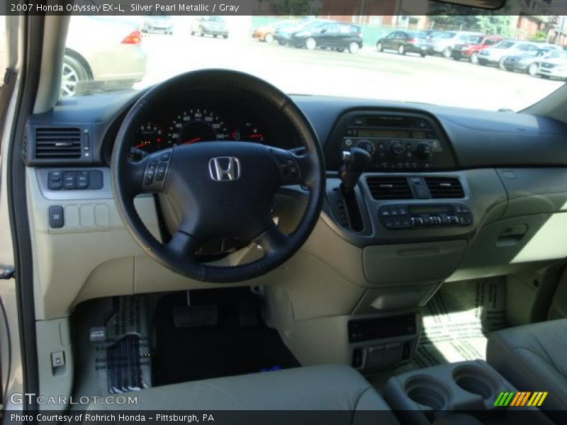 Silver Pearl Metallic / Gray 2007 Honda Odyssey EX-L