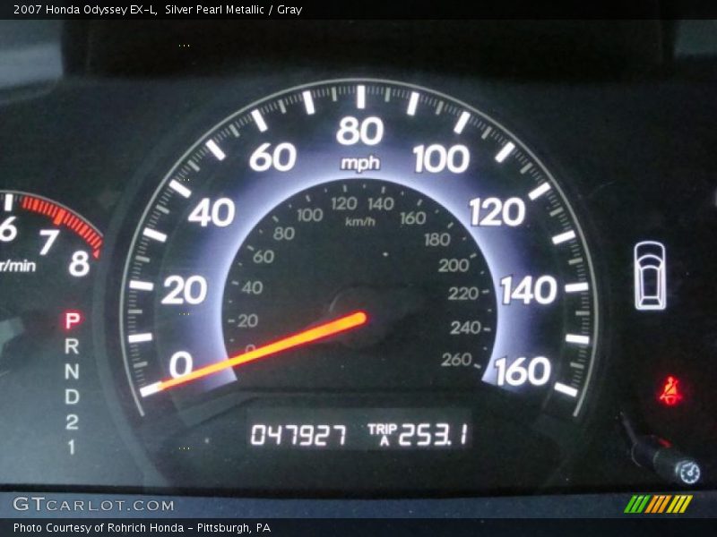 Silver Pearl Metallic / Gray 2007 Honda Odyssey EX-L