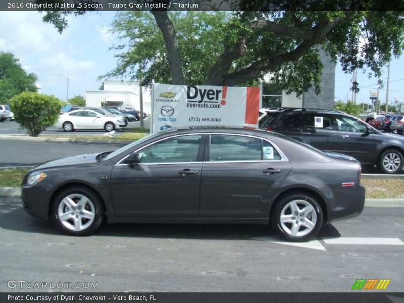 Taupe Gray Metallic / Titanium 2010 Chevrolet Malibu LS Sedan