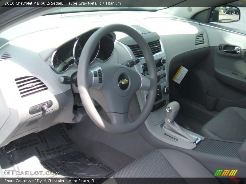 Taupe Gray Metallic / Titanium 2010 Chevrolet Malibu LS Sedan