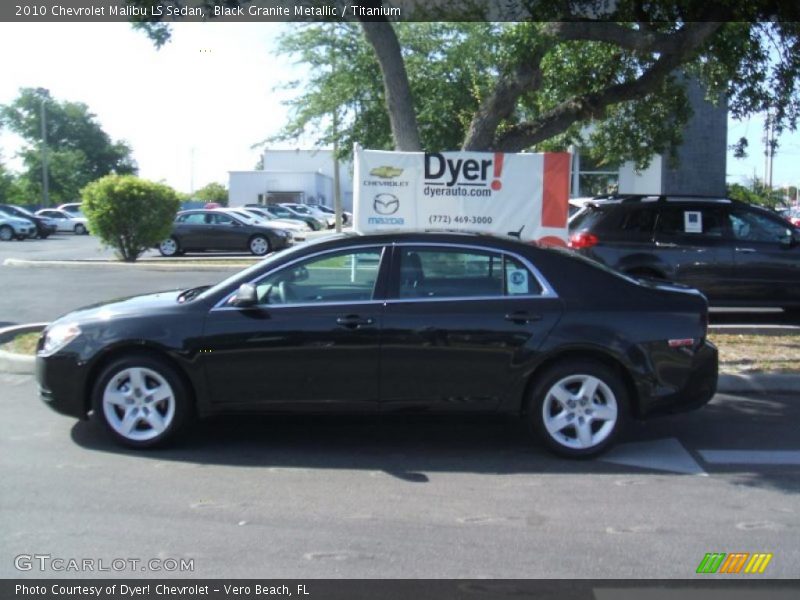 Black Granite Metallic / Titanium 2010 Chevrolet Malibu LS Sedan