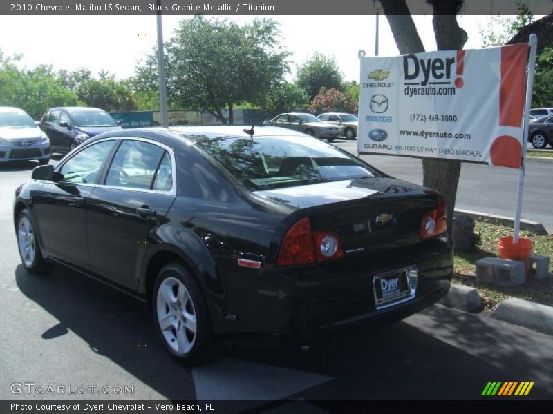 Black Granite Metallic / Titanium 2010 Chevrolet Malibu LS Sedan