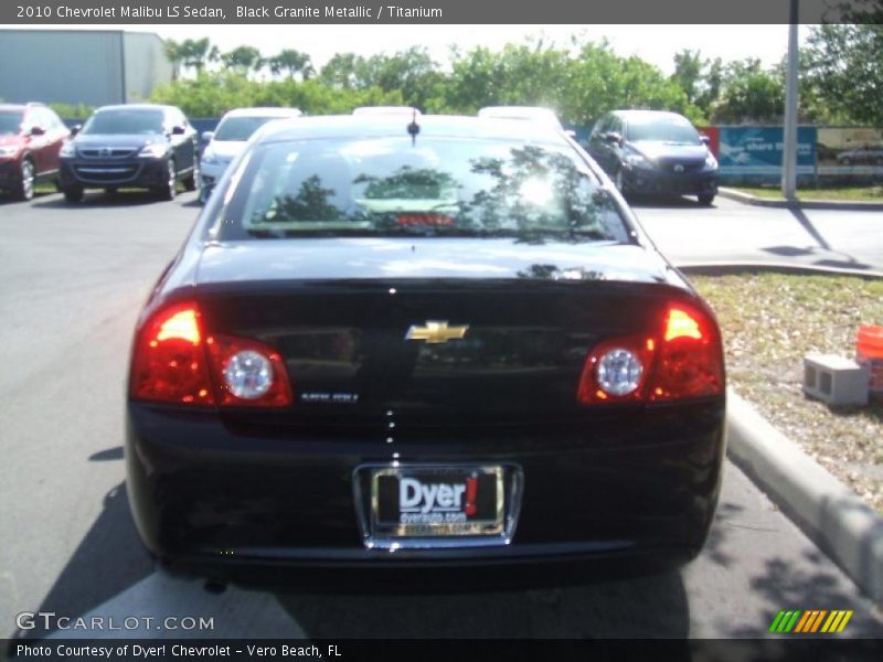 Black Granite Metallic / Titanium 2010 Chevrolet Malibu LS Sedan