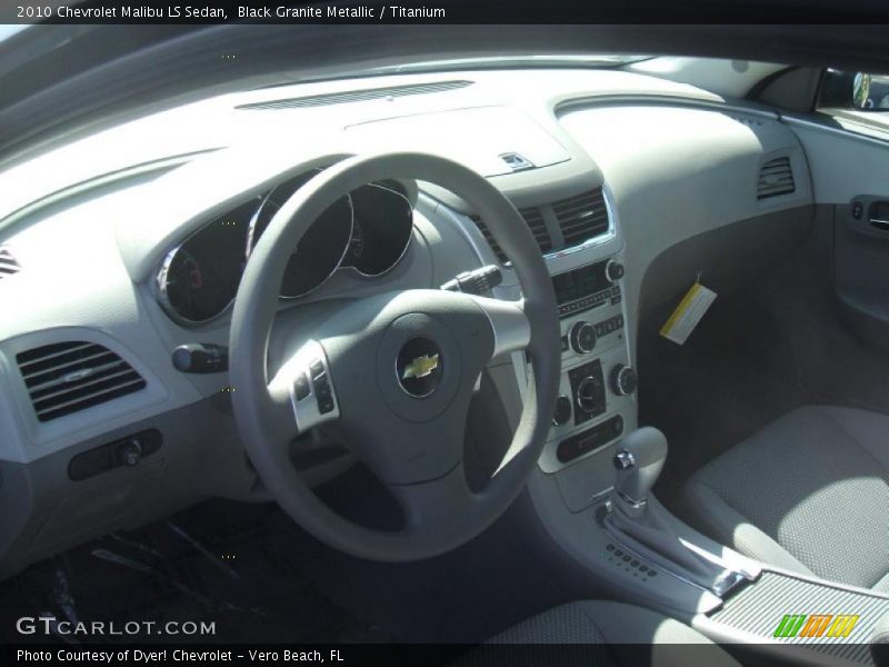 Black Granite Metallic / Titanium 2010 Chevrolet Malibu LS Sedan