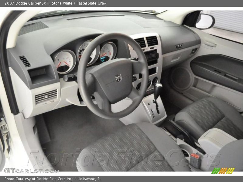 Stone White / Pastel Slate Gray 2007 Dodge Caliber SXT