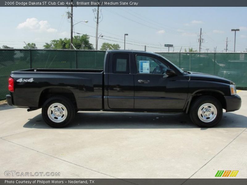 Brilliant Black / Medium Slate Gray 2006 Dodge Dakota ST Club Cab 4x4