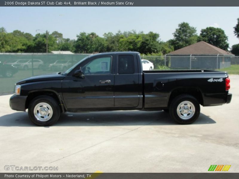 Brilliant Black / Medium Slate Gray 2006 Dodge Dakota ST Club Cab 4x4