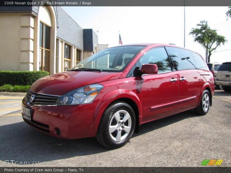 Red Brawn Metallic / Beige 2008 Nissan Quest 3.5
