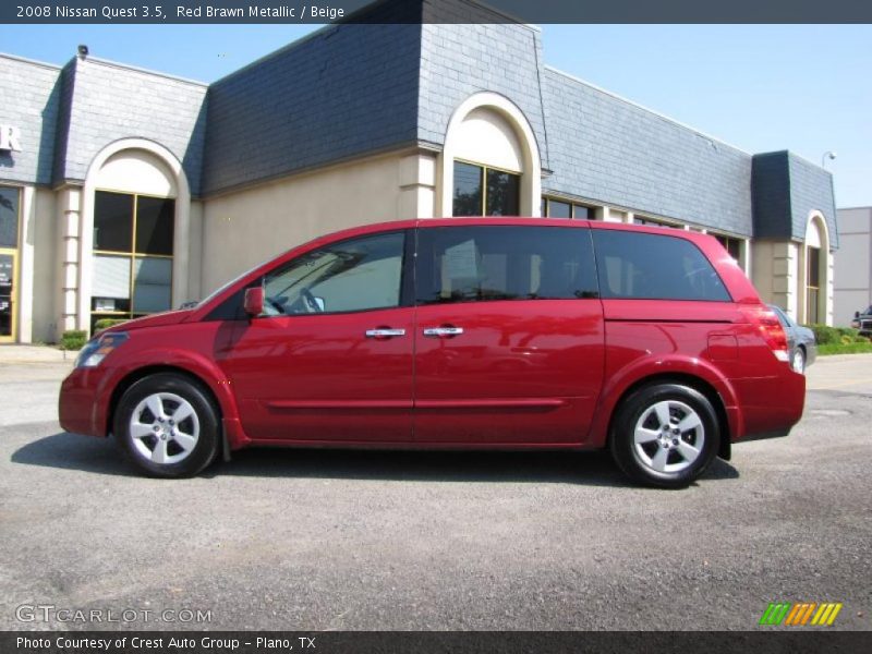 Red Brawn Metallic / Beige 2008 Nissan Quest 3.5