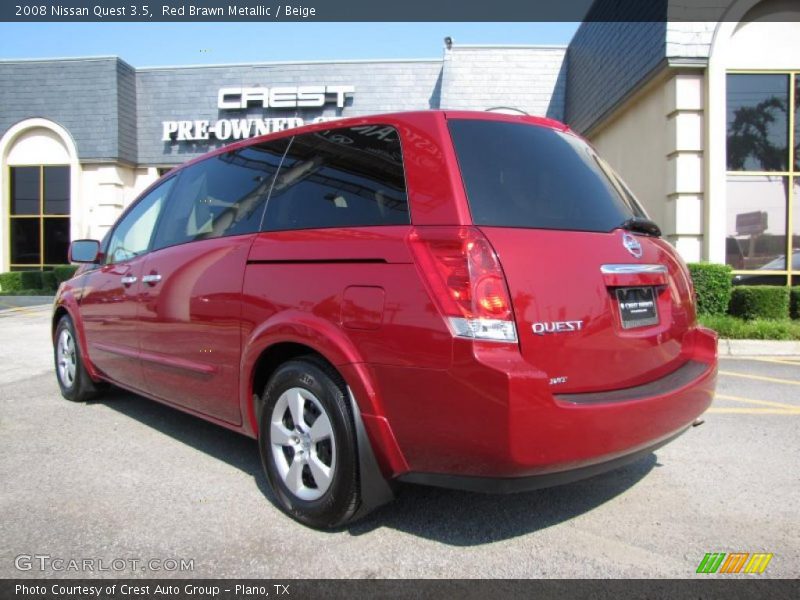 Red Brawn Metallic / Beige 2008 Nissan Quest 3.5