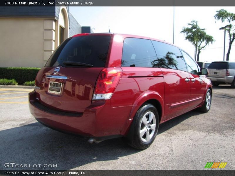 Red Brawn Metallic / Beige 2008 Nissan Quest 3.5