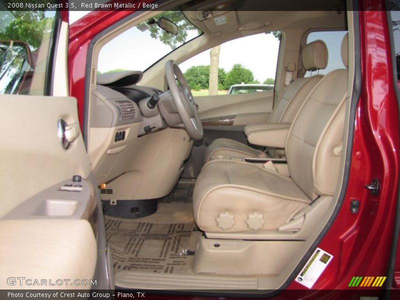 Red Brawn Metallic / Beige 2008 Nissan Quest 3.5