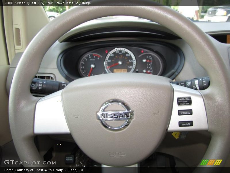 Red Brawn Metallic / Beige 2008 Nissan Quest 3.5