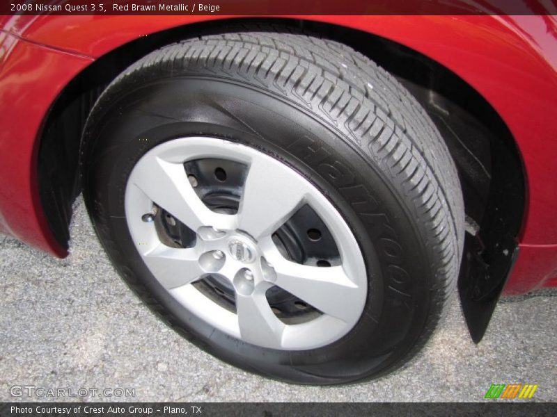 Red Brawn Metallic / Beige 2008 Nissan Quest 3.5