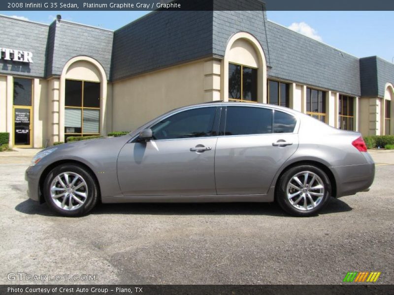 Platinum Graphite Gray / Graphite 2008 Infiniti G 35 Sedan