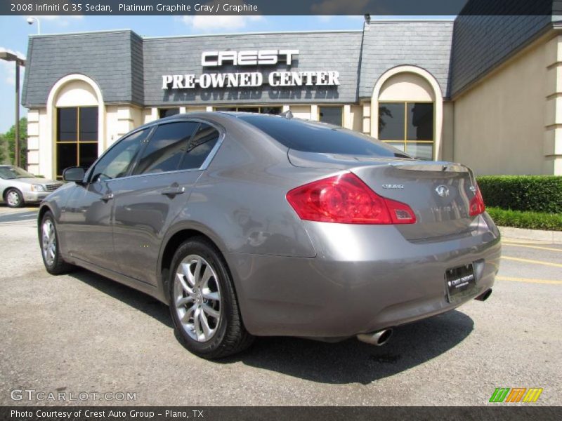 Platinum Graphite Gray / Graphite 2008 Infiniti G 35 Sedan
