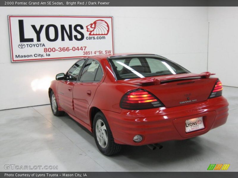 Bright Red / Dark Pewter 2000 Pontiac Grand Am SE Sedan