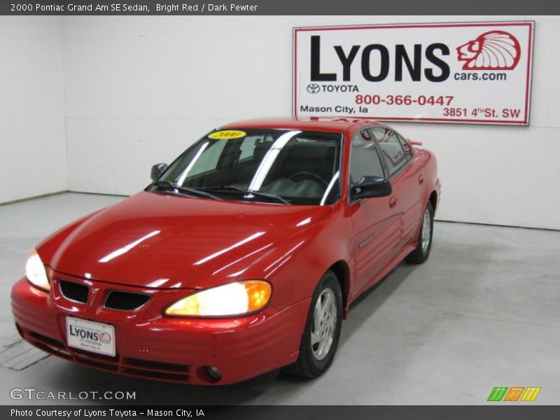 Bright Red / Dark Pewter 2000 Pontiac Grand Am SE Sedan