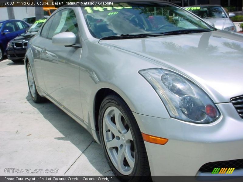 Desert Platinum Metallic / Graphite 2003 Infiniti G 35 Coupe