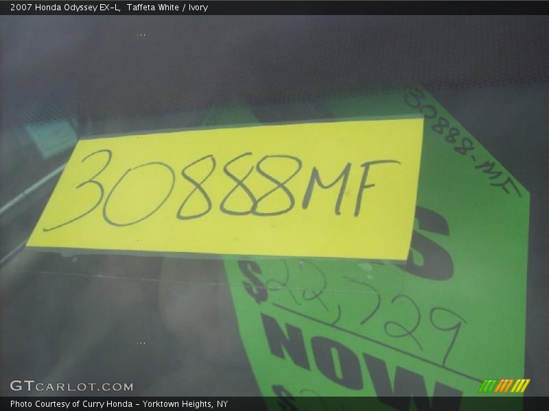 Taffeta White / Ivory 2007 Honda Odyssey EX-L