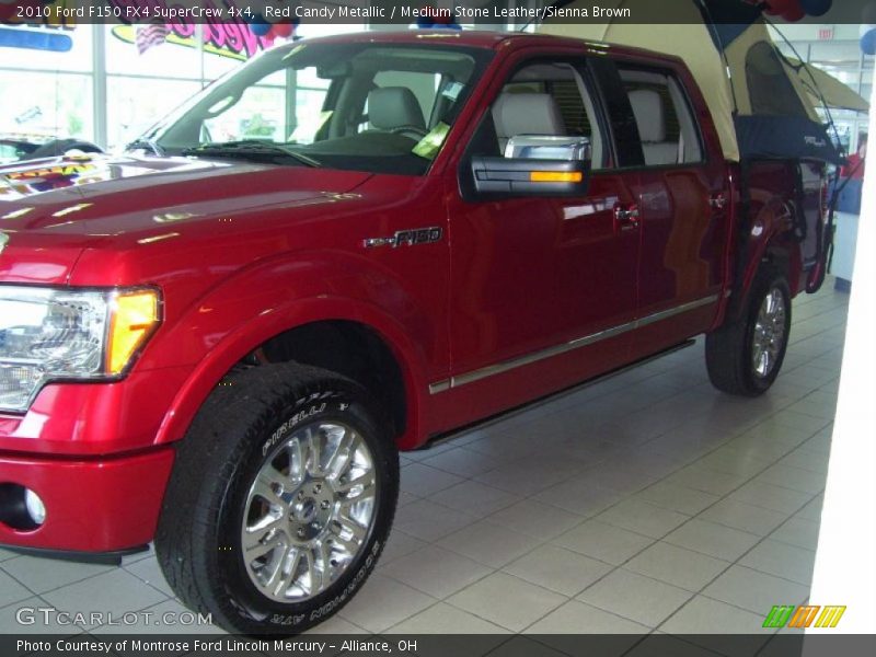 Red Candy Metallic / Medium Stone Leather/Sienna Brown 2010 Ford F150 FX4 SuperCrew 4x4
