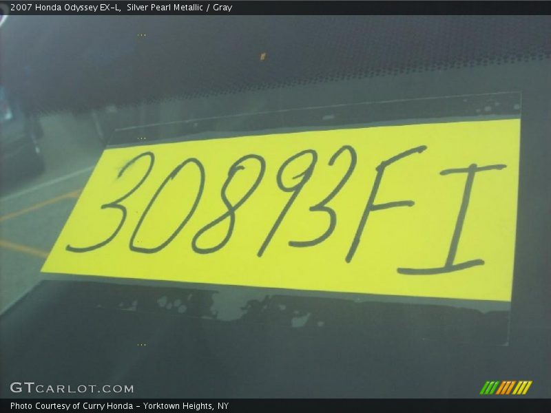 Silver Pearl Metallic / Gray 2007 Honda Odyssey EX-L