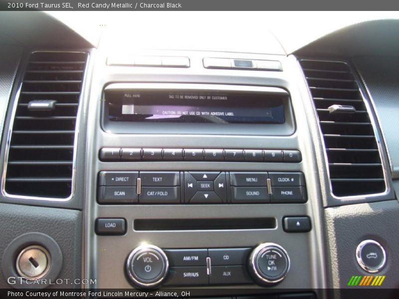 Red Candy Metallic / Charcoal Black 2010 Ford Taurus SEL