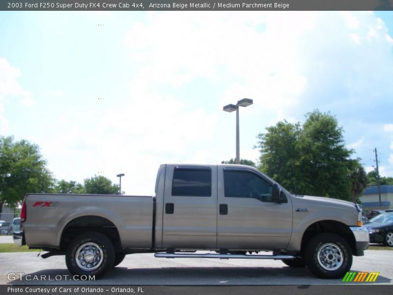 Arizona Beige Metallic / Medium Parchment Beige 2003 Ford F250 Super Duty FX4 Crew Cab 4x4