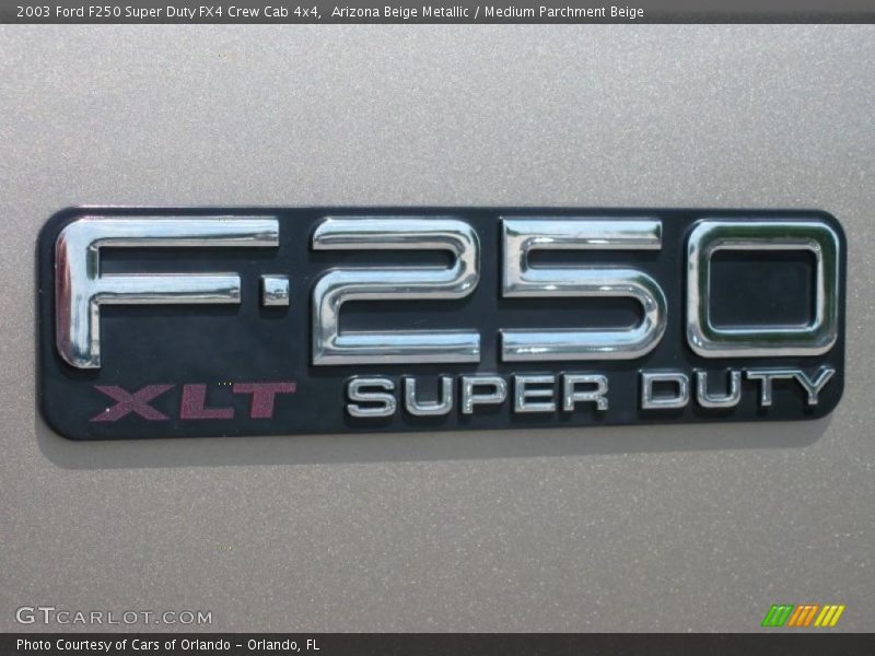 Arizona Beige Metallic / Medium Parchment Beige 2003 Ford F250 Super Duty FX4 Crew Cab 4x4