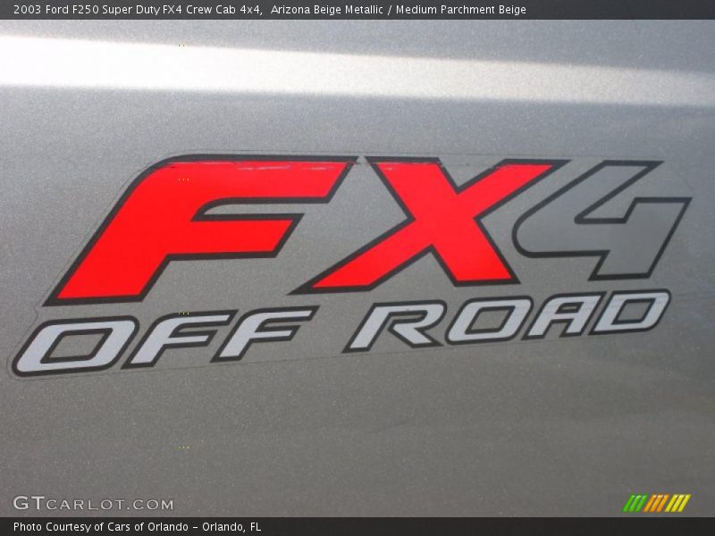 Arizona Beige Metallic / Medium Parchment Beige 2003 Ford F250 Super Duty FX4 Crew Cab 4x4