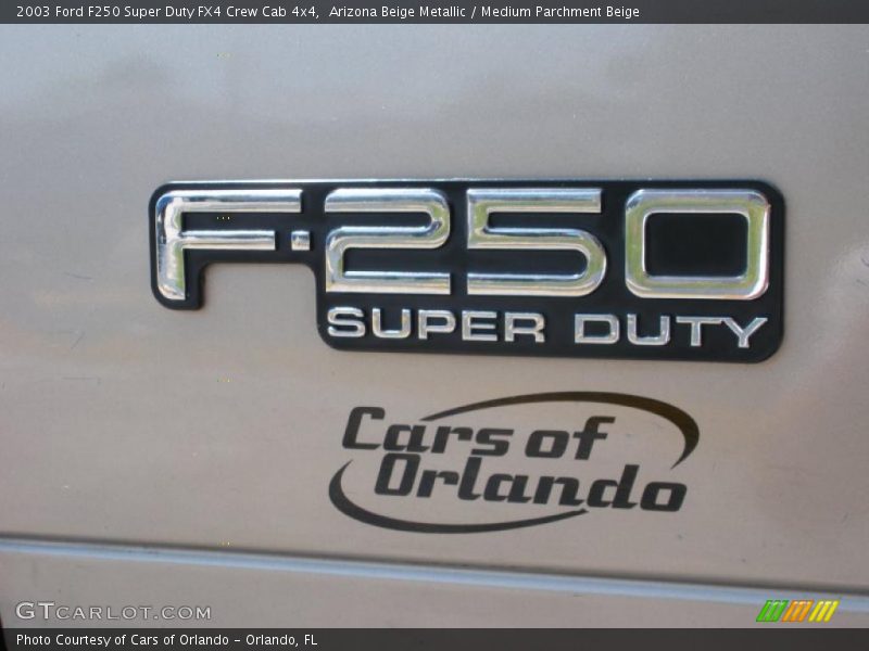 Arizona Beige Metallic / Medium Parchment Beige 2003 Ford F250 Super Duty FX4 Crew Cab 4x4