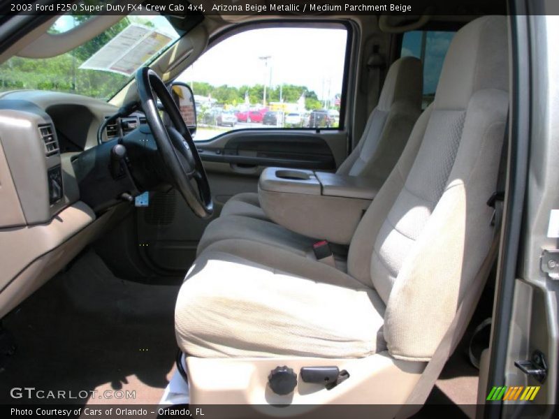 Arizona Beige Metallic / Medium Parchment Beige 2003 Ford F250 Super Duty FX4 Crew Cab 4x4