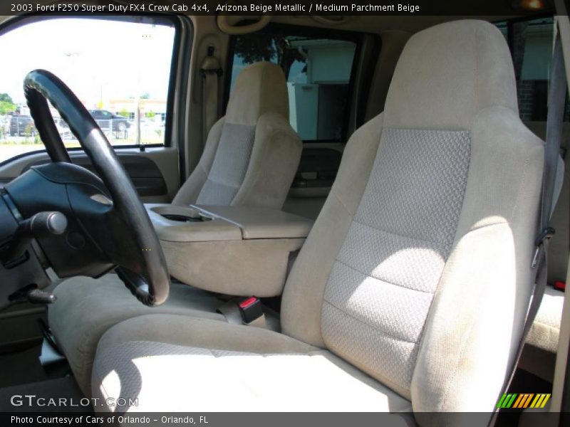 Arizona Beige Metallic / Medium Parchment Beige 2003 Ford F250 Super Duty FX4 Crew Cab 4x4