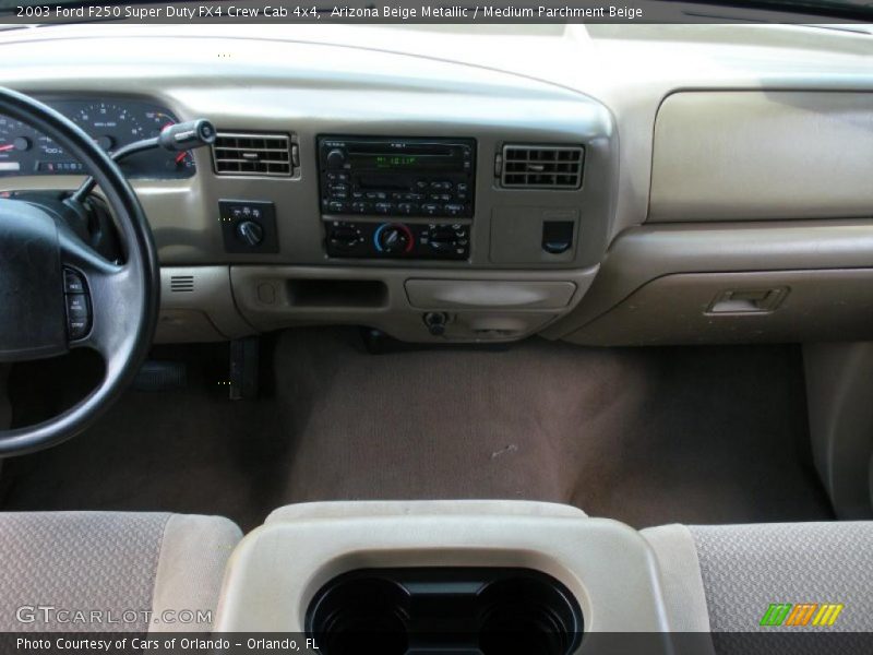 Arizona Beige Metallic / Medium Parchment Beige 2003 Ford F250 Super Duty FX4 Crew Cab 4x4