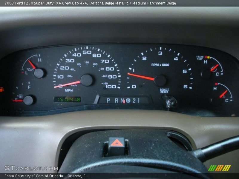 Arizona Beige Metallic / Medium Parchment Beige 2003 Ford F250 Super Duty FX4 Crew Cab 4x4