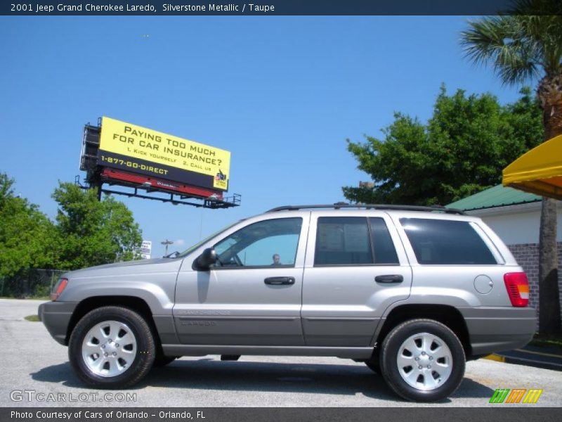 Silverstone Metallic / Taupe 2001 Jeep Grand Cherokee Laredo